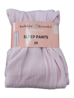 Bobbie Brooks Light Pink Ribbed Sleep Pants Size 2X NWT
